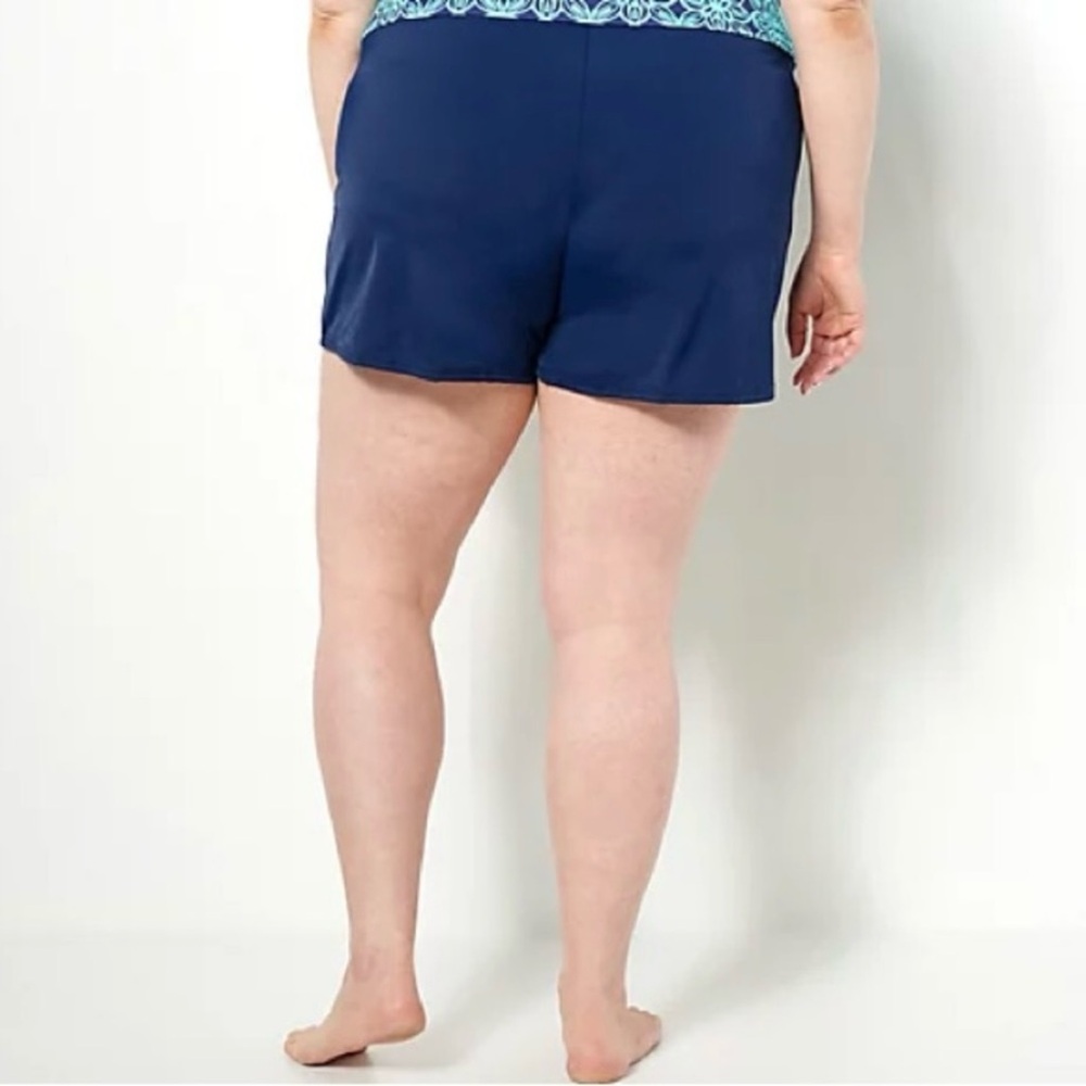 NWT AMBERNOON II Swim Bottoms Shorts Sz 12 Navy Dark Blue - Picture 3 of 7